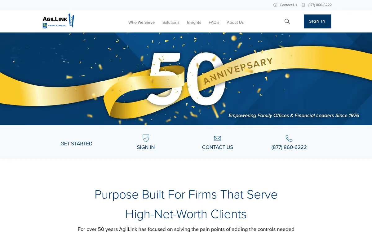 AgilLink website homepage, October 2026