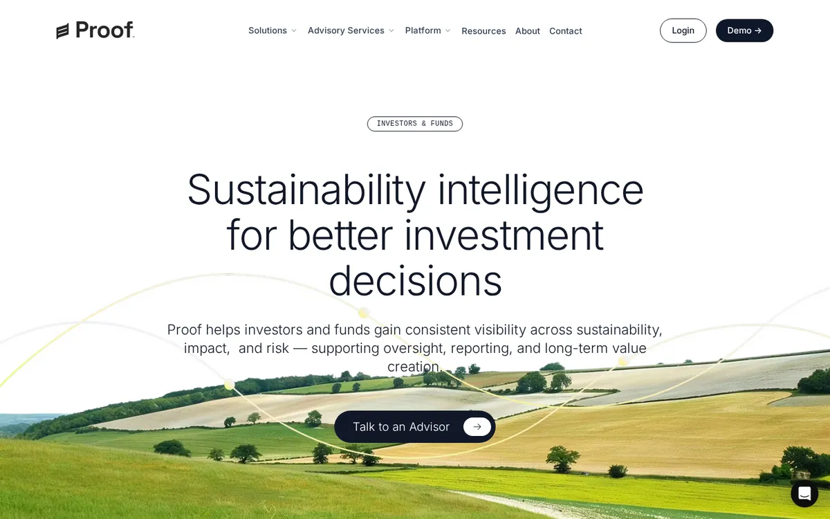 Proof website homepage, October 2026