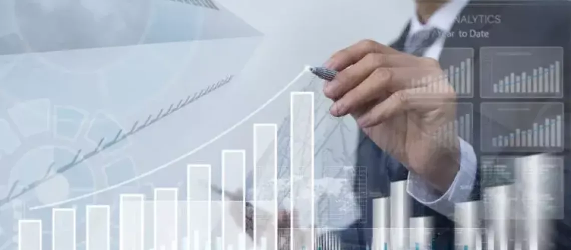 Stock,Market,,Business,Analysis,,Profits,Presentation,,Double,Exposure,Businessman,Analyzing